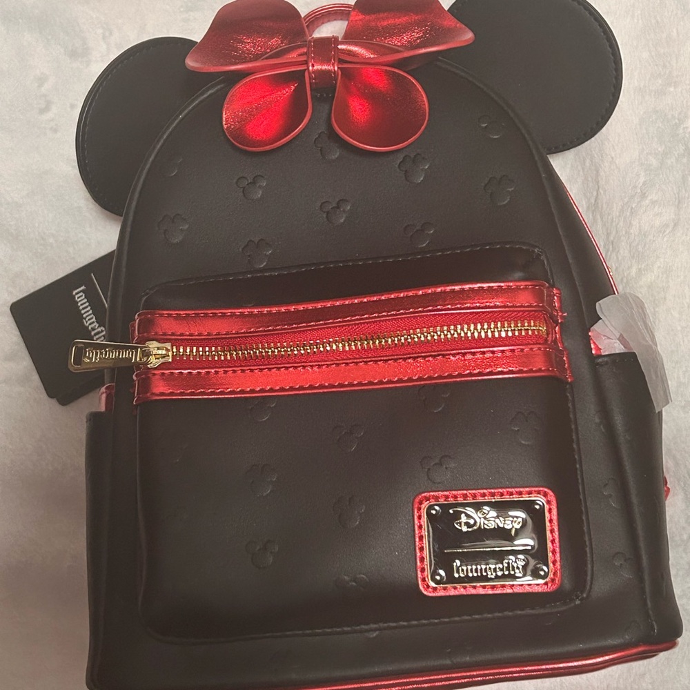 Disney Black and Red Minnie Mouse Backpack - Picture 2 of 4